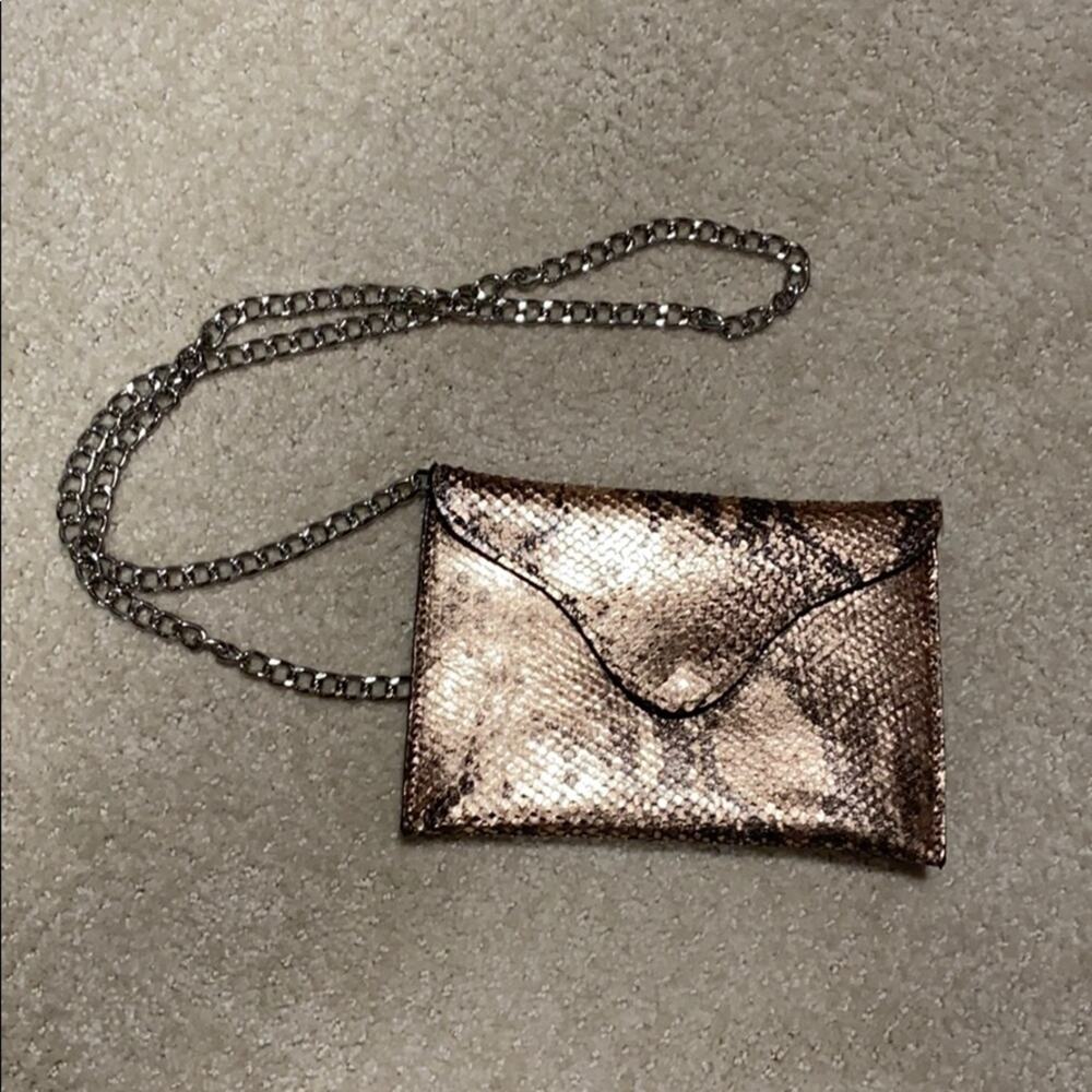 JJ Winters envelope copper snakeskin Boa bag